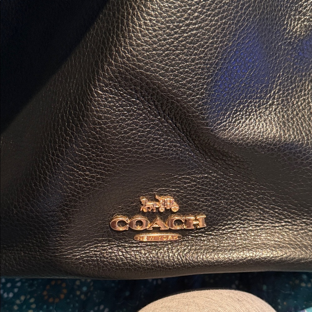 Coach Black Pebbled Leather Tote